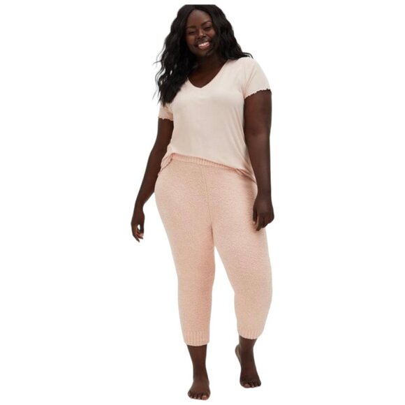 Torrid  Super Soft Rib Short Sleeve Lettuce Hem Lounge Tee - Picture 7 of 7